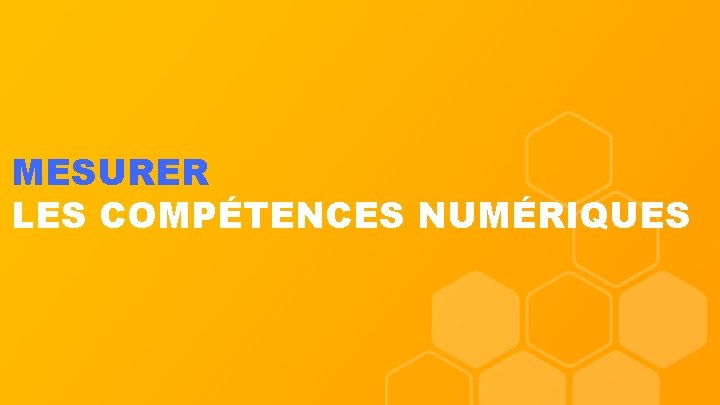MESURER LES COMPÉTENCES NUMÉRIQUES 