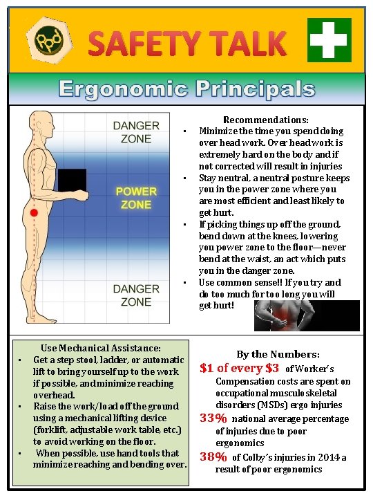 SAFETY TALK Hearing Protection • • Use Mechanical Assistance: Get a step stool, ladder, SAFETY TALK Hearing Protection • • Use Mechanical Assistance: Get a step stool, ladder,