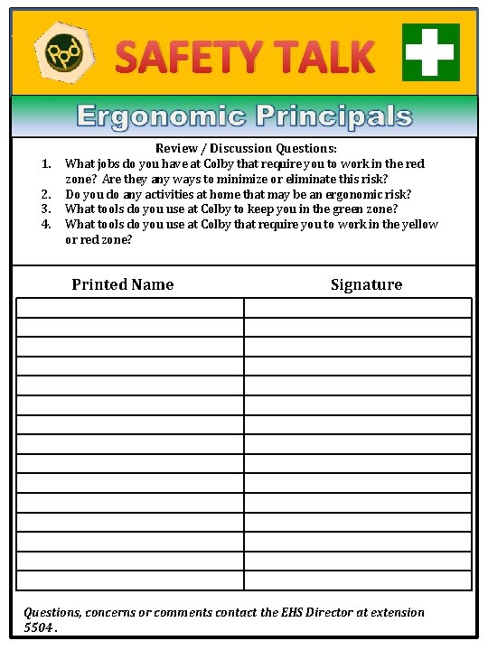 SAFETY TALK Hearing Protection 1. 2. 3. 4. Review / Discussion Questions: What jobs SAFETY TALK Hearing Protection 1. 2. 3. 4. Review / Discussion Questions: What jobs