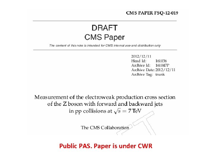 Public PAS. Paper is under CWR 