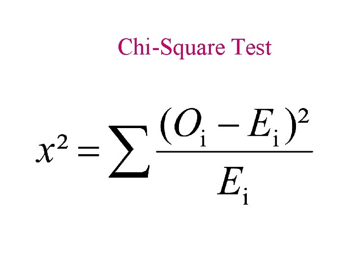 Chi-Square Test 