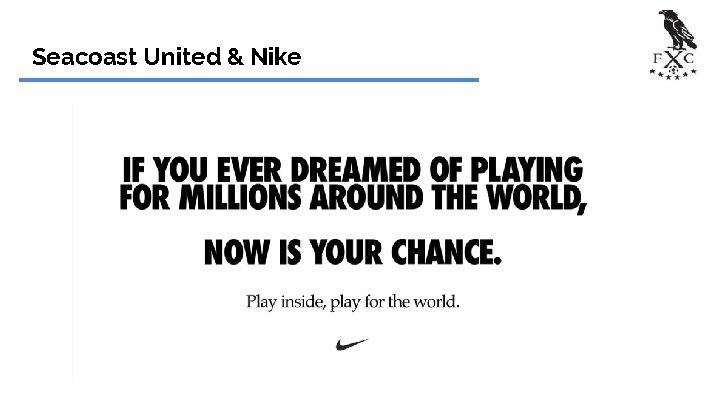 Seacoast United & Nike 