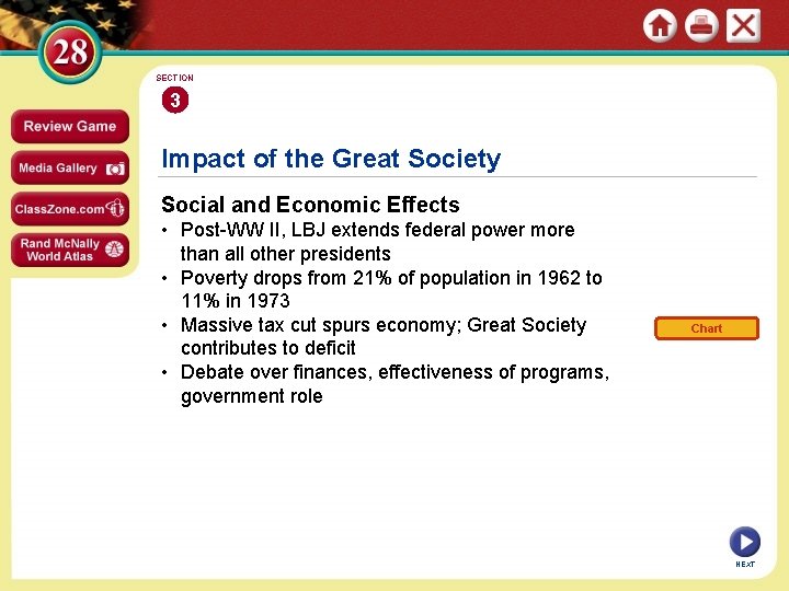 SECTION 3 Impact of the Great Society Social and Economic Effects • Post-WW II,