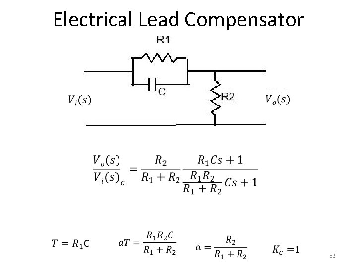 Electrical Lead Compensator 52 