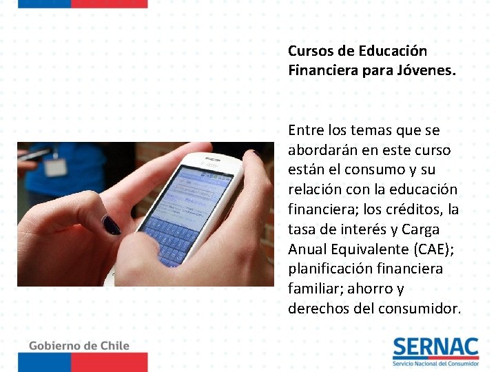 Cursos de Educación Financiera para Jóvenes. Entre los temas que se abordarán en este