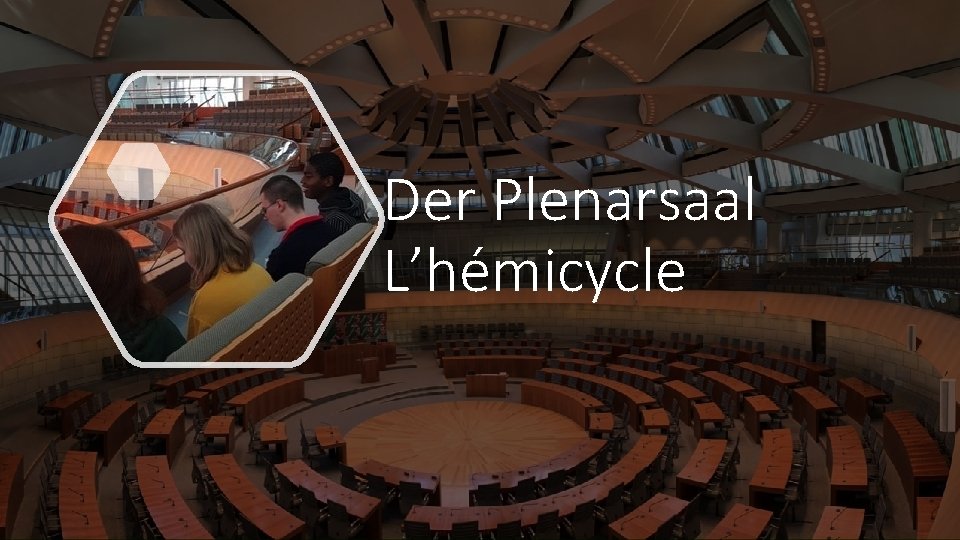 Der Plenarsaal L’hémicycle 