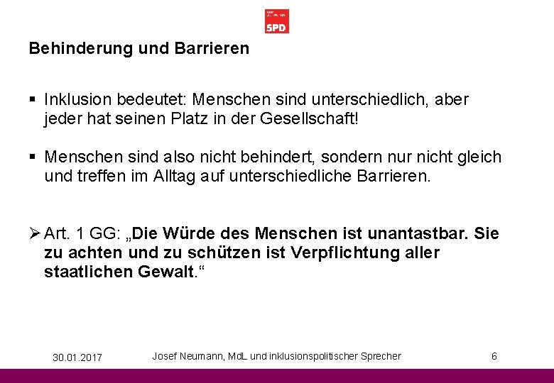 Behinderung und Barrieren § Inklusion bedeutet: Menschen sind unterschiedlich, aber jeder hat seinen Platz