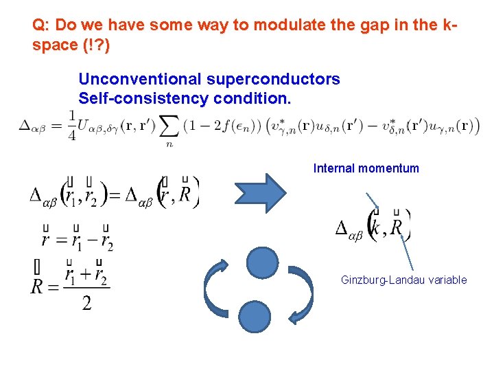 Q: Do we have some way to modulate the gap in the kspace (!? Q: Do we have some way to modulate the gap in the kspace (!?