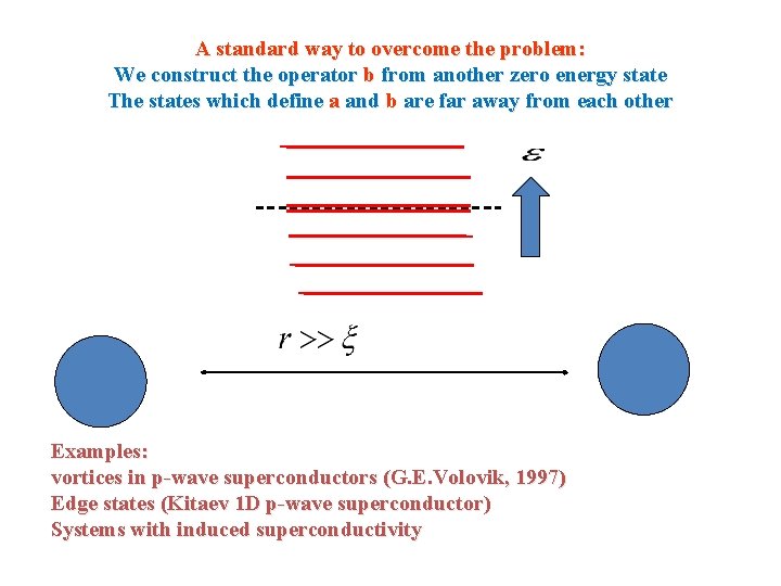 A standard way to overcome the problem: We construct the operator b from another A standard way to overcome the problem: We construct the operator b from another