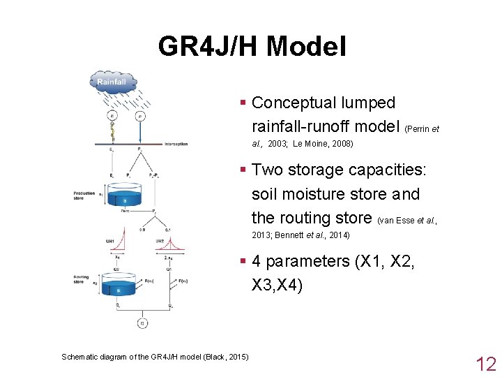 GR 4 J/H Model § Conceptual lumped rainfall-runoff model (Perrin et al. , 2003; GR 4 J/H Model § Conceptual lumped rainfall-runoff model (Perrin et al. , 2003;