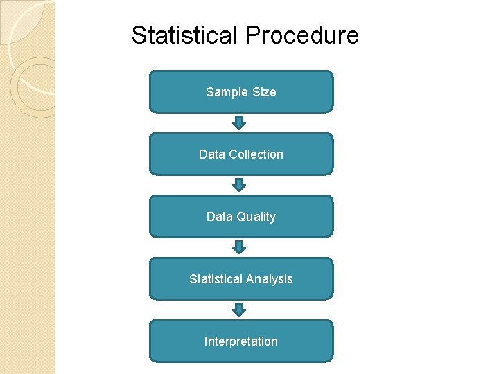 Statistical Procedure Sample Size Data Collection Data Quality Statistical Analysis Interpretation 