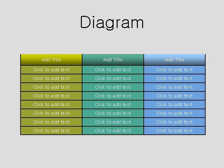 Diagram Add Title Click to add text Click to add text Click to add