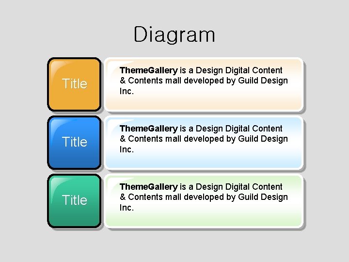 Diagram Title Theme. Gallery is a Design Digital Content & Contents mall developed by