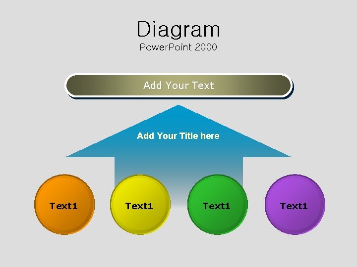 Diagram Power. Point 2000 Add Your Text Add Your Title here Text 1 