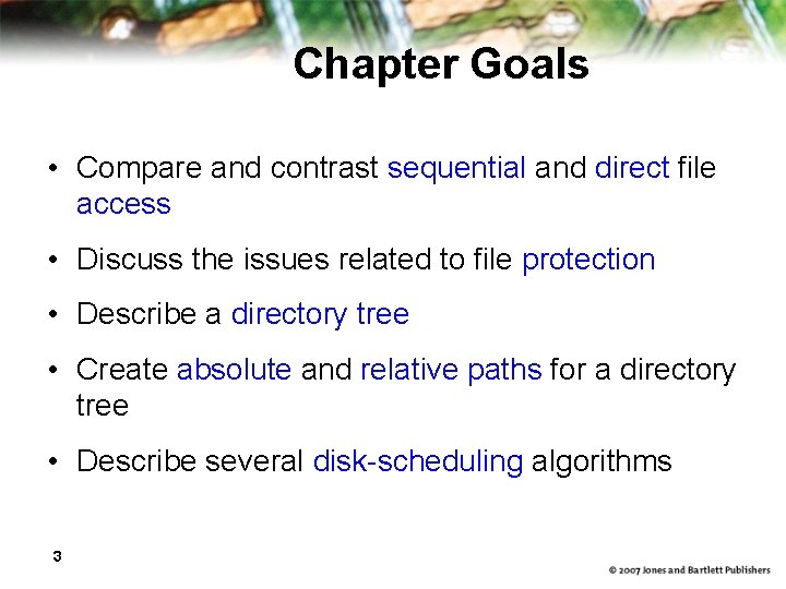 Chapter Goals • Compare and contrast sequential and direct file access • Discuss the