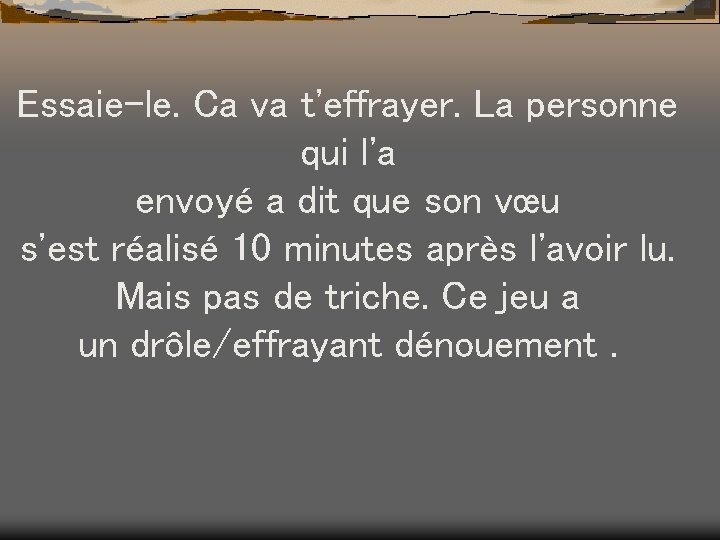 A mes chries Je vous laisse le soin