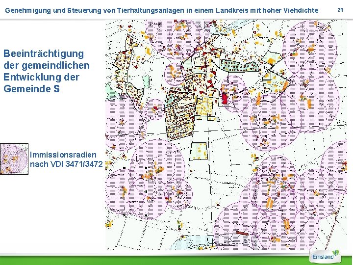 Genehmigung und Steuerung von Tierhaltungsanlagen in einem Landkreis mit hoher Viehdichte Beeinträchtigung der gemeindlichen