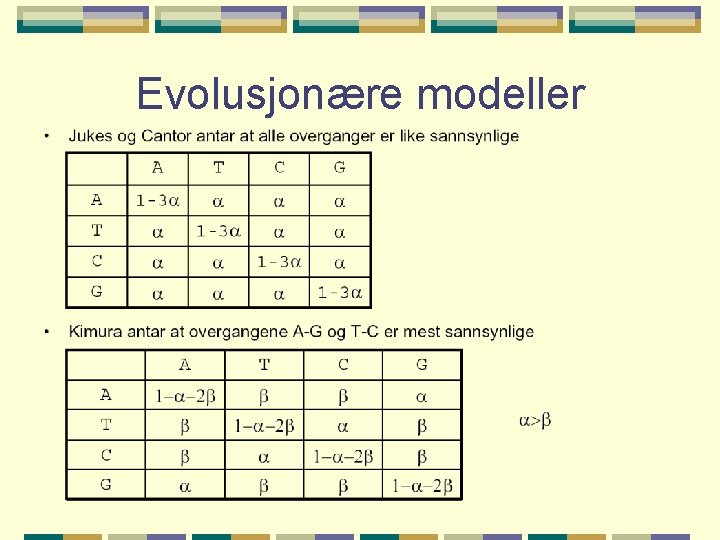 Evolusjonære modeller 