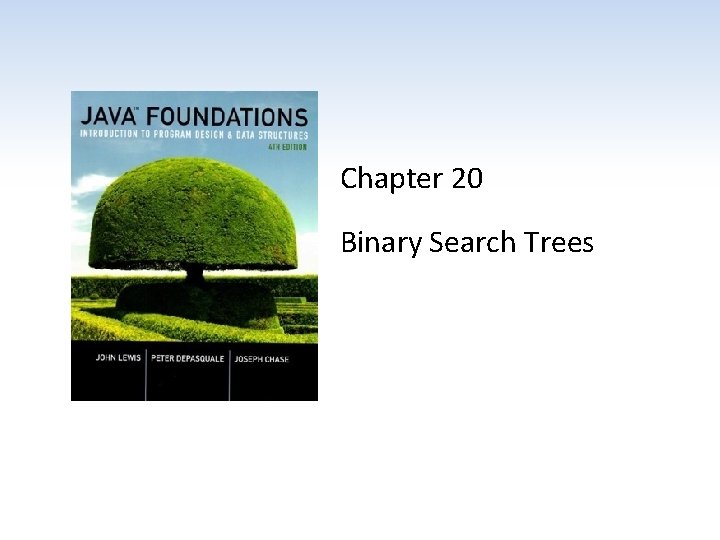 Chapter 20 Binary Search Trees 