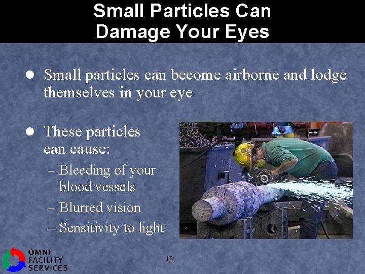 Small Particles Can Damage Your Eyes l Small particles can become airborne and lodge
