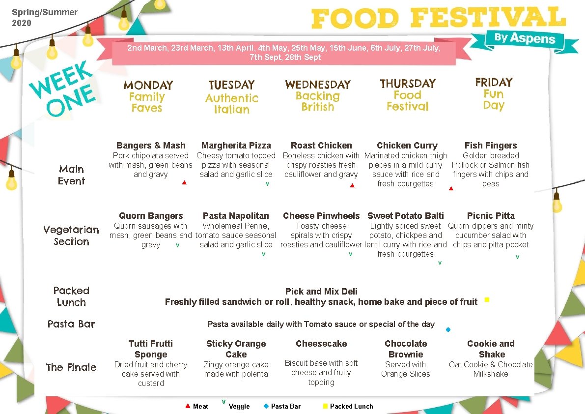 Spring/Summer 2020 2 nd March, 23 rd March, 13 th April, 4 th May,