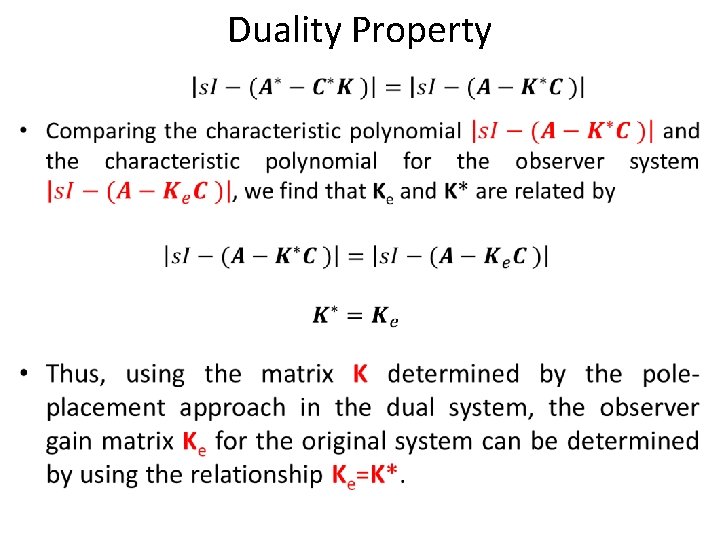 Duality Property • 