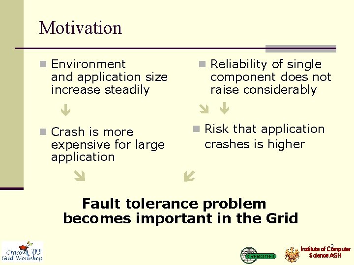 Motivation n Environment and application size increase steadily expensive for large application component does