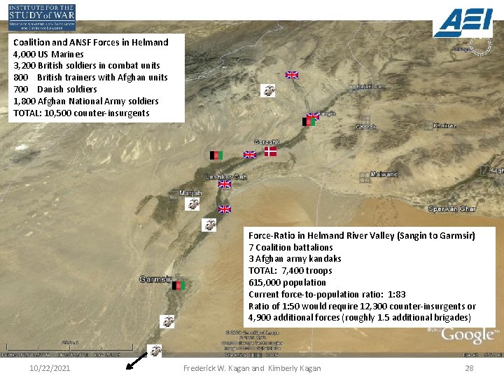 Coalition and ANSF Forces in Helmand 4, 000 US Marines 3, 200 British soldiers