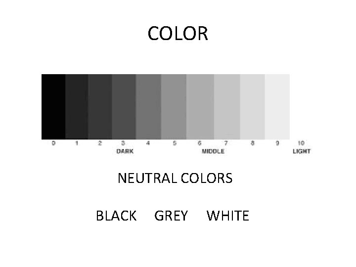 COLOR NEUTRAL COLORS BLACK GREY WHITE 