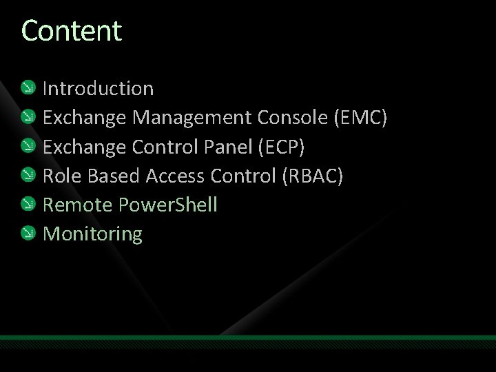 Microsoft Exchange Server 2010 Management and Operations Ilse