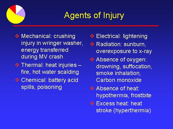 Agents of Injury v Mechanical: crushing injury in wringer washer, energy transferred during MV