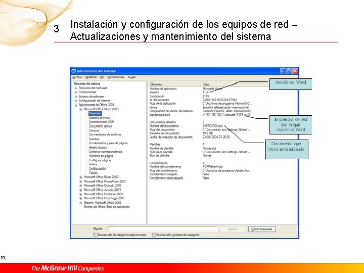 10 3 Instalación y configuración de los equipos de red – Actualizaciones y mantenimiento