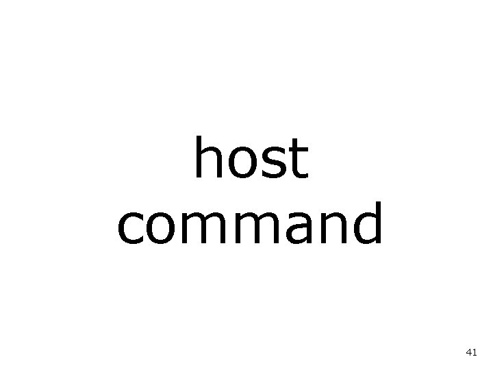 host command 41 