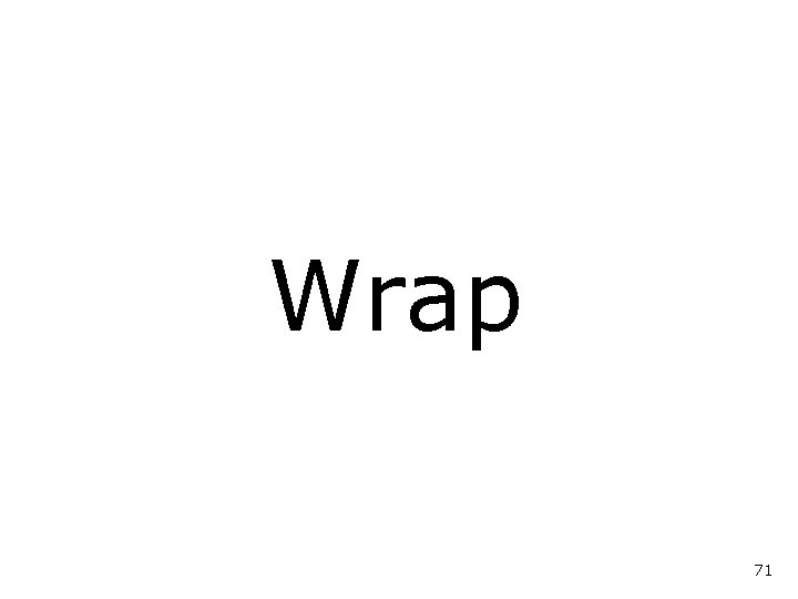 Wrap 71 