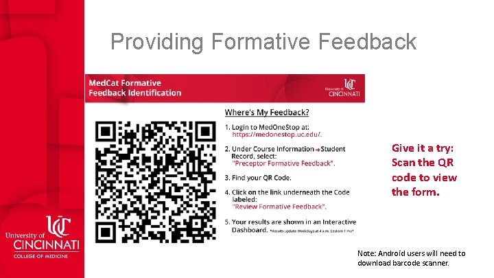 Providing Formative Feedback Give it a try: Scan the QR code to view the