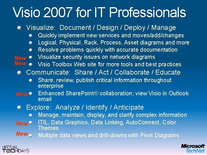 Visio 2007 for IT Professionals Visualize: Document / Design / Deploy / Manage Quickly