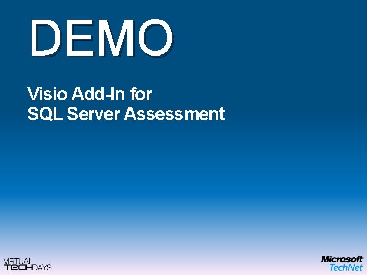 DEMO Visio Add-In for SQL Server Assessment 