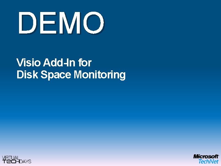 DEMO Visio Add-In for Disk Space Monitoring 