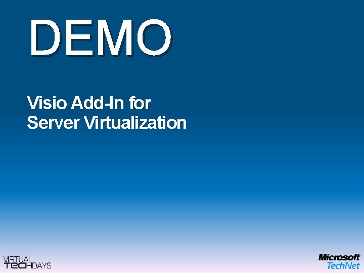 DEMO Visio Add-In for Server Virtualization 