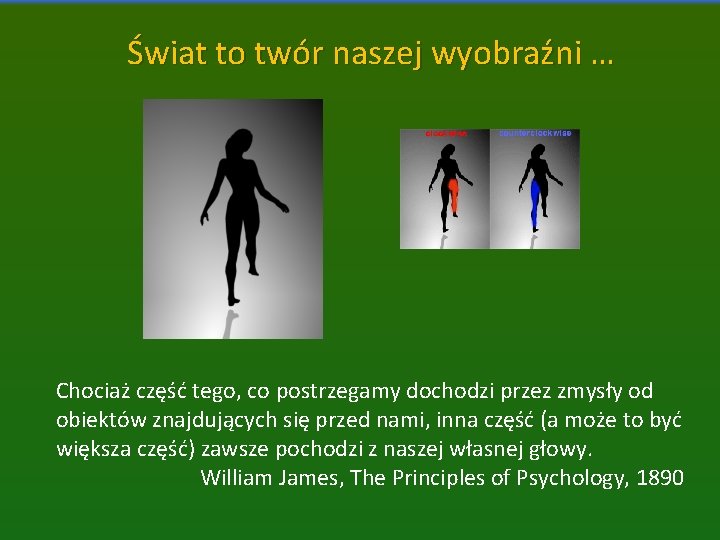 Świat to twór naszej wyobraźni … Chociaż część tego, co postrzegamy dochodzi przez zmysły