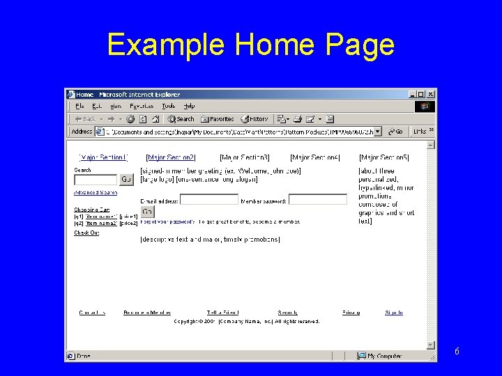 Example Home Page 6 