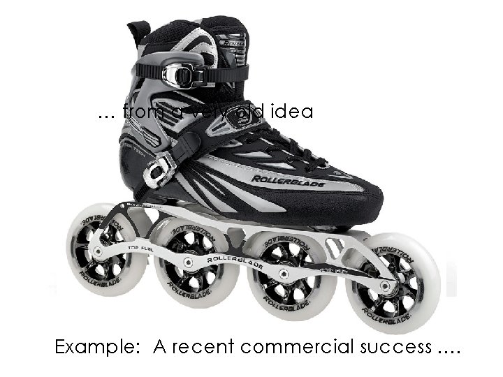 … from a very old idea Petitbled roller blade. Patented 1819. Example: A recent