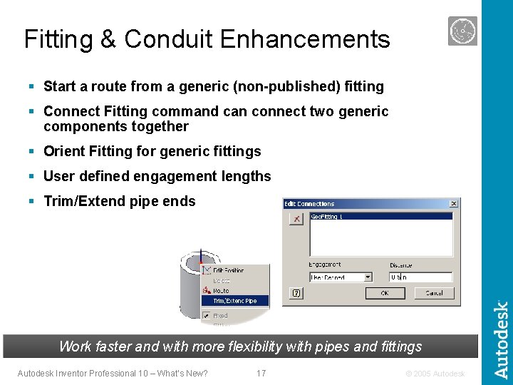 Fitting & Conduit Enhancements § Start a route from a generic (non-published) fitting §