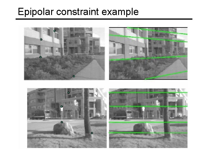 Epipolar constraint example 
