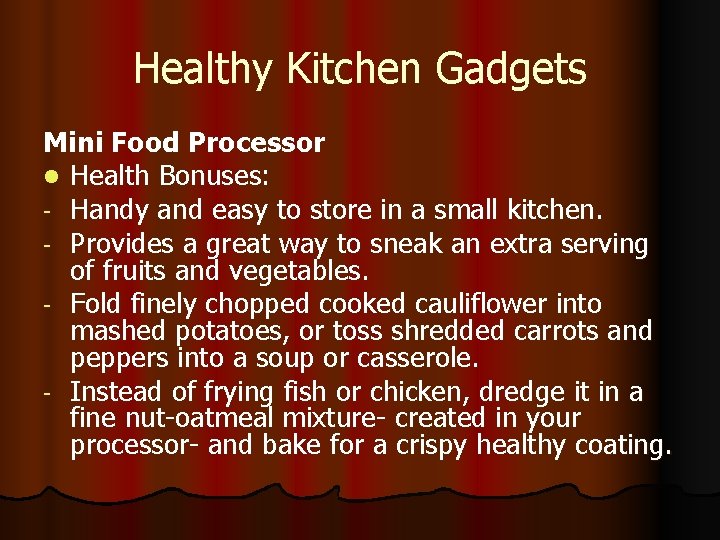 Healthy Kitchen Gadgets Mini Food Processor l Health Bonuses: - Handy and easy to