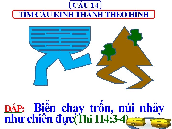 C U 14 TÌM C U KINH THÁNH THEO HÌNH Biển chạy trốn, núi