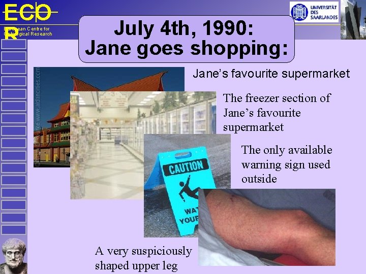 ECO R European Centre for Ontological Research July 4 th, 1990: Jane goes shopping: