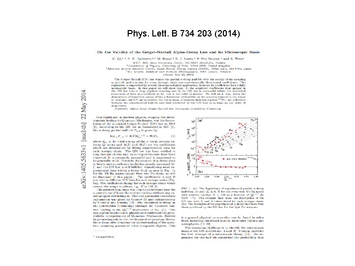 Phys. Lett. B 734 203 (2014) 