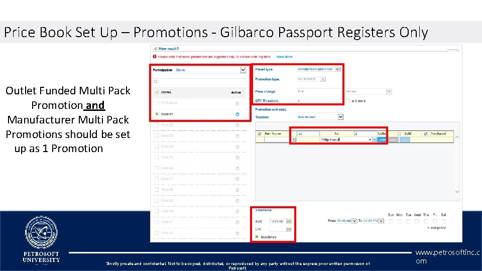Price Book Set Up – Promotions - Gilbarco Passport Registers Only Outlet Funded Multi