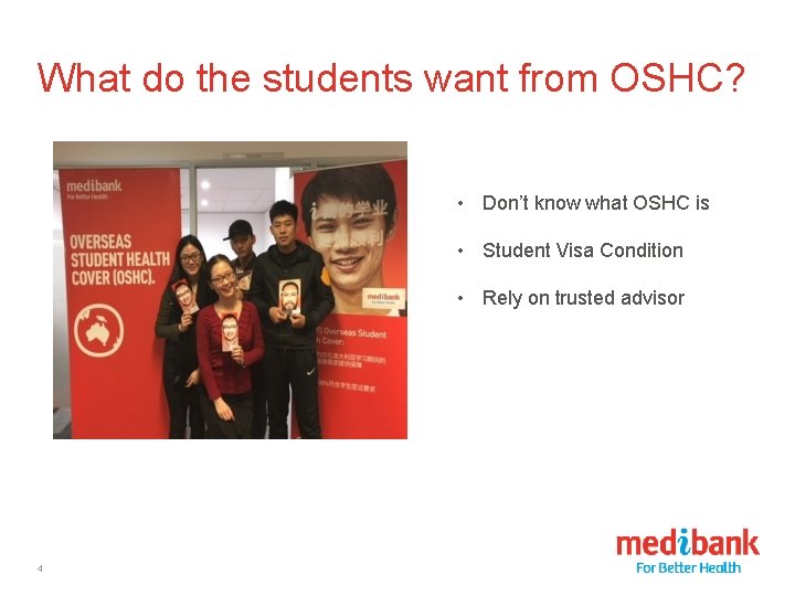 What do the students want from OSHC? • Don’t know what OSHC is •